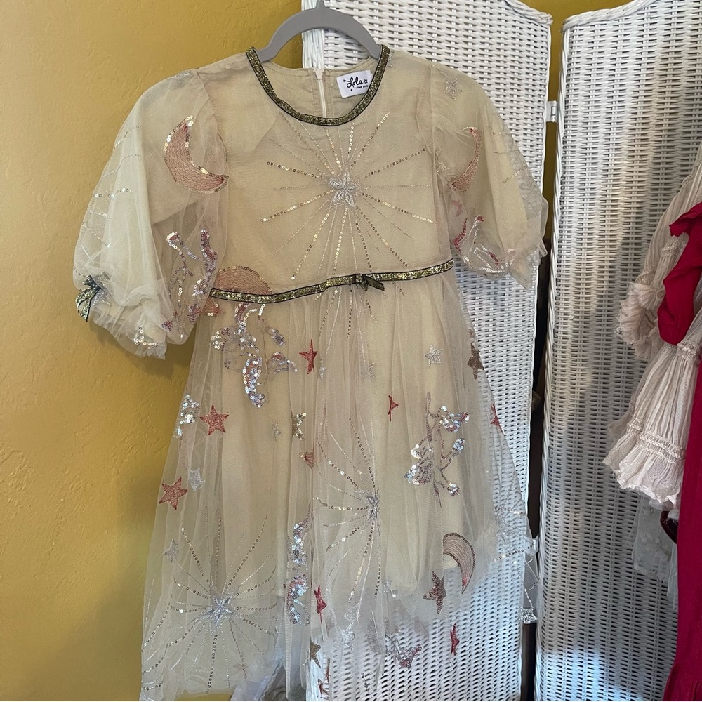 Lola & the boys sequin girls dress, holiday dress